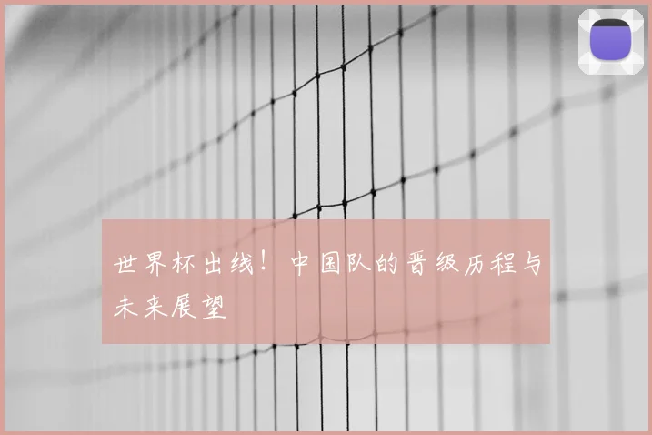 世界杯出线！中国队的晋级历程与未来展望
